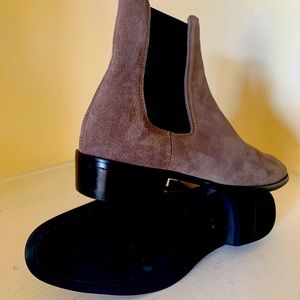 Custom Genuine Ankle High Taupe Suede Chelsea New